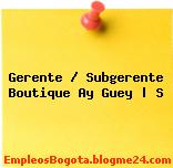 Gerente / Subgerente Boutique Ay Guey | S