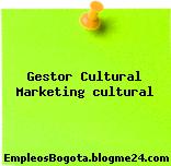 Gestor Cultural Marketing cultural