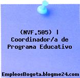 (NVF.505) | Coordinador/a de Programa Educativo