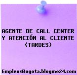 AGENTE DE CALL CENTER Y ATENCIÓN AL CLIENTE (TARDES)