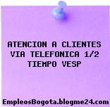 ATENCION A CLIENTES VIA TELEFONICA 1/2 TIEMPO VESP