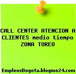 CALL CENTER ATENCION A CLIENTES medio tiempo ZONA TOREO