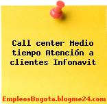 Call center Medio tiempo Atención a clientes Infonavit