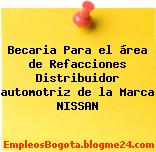 Becaria Para el área de Refacciones Distribuidor automotriz de la Marca NISSAN
