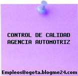 CONTROL DE CALIDAD AGENCIA AUTOMOTRIZ