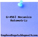 G-456] Mecanico Automotriz