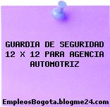 GUARDIA DE SEGURIDAD 12 X 12 PARA AGENCIA AUTOMOTRIZ