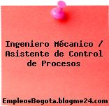 Ingeniero Mécanico / Asistente de Control de Procesos