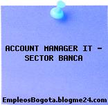 ACCOUNT MANAGER IT – SECTOR BANCA