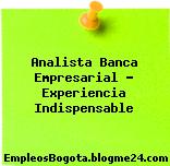 Analista Banca Empresarial – Experiencia Indispensable