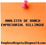 ANALISTA DE BANCA EMPRESARIAL BILLINGUE