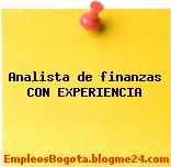 Analista de finanzas CON EXPERIENCIA
