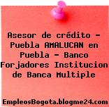 Asesor de crédito – Puebla AMALUCAN en Puebla – Banco Forjadores Institucion de Banca Multiple