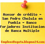 Asesor de crédito – San Pedro Cholula en Puebla – Banco Forjadores Institucion de Banca Multiple