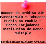 Asesor de crédito SIN EXPERIENCIA – Tehuacan Puebla en Puebla – Banco Forjadores Institucion de Banca Multiple