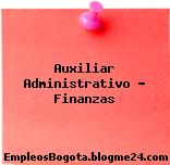 Auxiliar Administrativo – Finanzas
