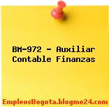 BM-972 – Auxiliar Contable Finanzas