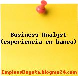 Business Analyst (experiencia en banca)