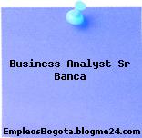 Business Analyst Sr Banca