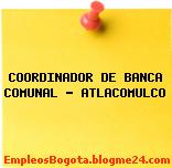 COORDINADOR DE BANCA COMUNAL – ATLACOMULCO