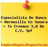 Especialista De Banca – Hermosillo En Sonora – Te Creemos S.A De C.V, Spf