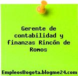 Gerente de contabilidad y finanzas Rincón de Romos