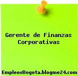 Gerente de Finanzas Corporativas