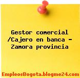 Gestor comercial /Cajero en banca – Zamora provincia