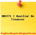 HNS771 | Auxiliar De Finanzas