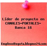 Líder de proyecto en CANALES-PORTALES- Banca 16