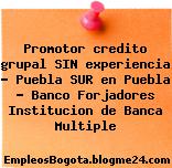 Promotor credito grupal SIN experiencia – Puebla SUR en Puebla – Banco Forjadores Institucion de Banca Multiple