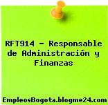 RFT914 – Responsable de Administración y Finanzas