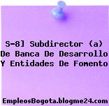 S-8] Subdirector (a) De Banca De Desarrollo Y Entidades De Fomento