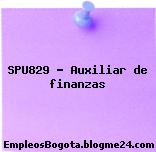 SPU829 – Auxiliar de finanzas
