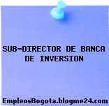 SUB-DIRECTOR DE BANCA DE INVERSION