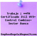 Trabajo : **PM Certificado Itil UV3- Control Cambios- Sector Banca