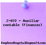 Z-972 – Auxiliar contable (Finanzas)