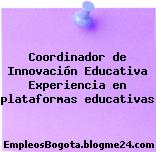 Coordinador de Innovación Educativa – Experiencia en plataformas educativas