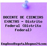 DOCENTE DE CIENCIAS EXACTAS – Distrito Federal (Distrito Federal)
