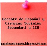 Docente de Español y Ciencias Sociales Secundari y CCH