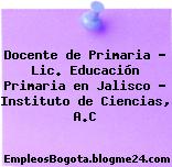 Docente de Primaria – Lic. Educación Primaria en Jalisco – Instituto de Ciencias, A.C