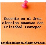 Docente en el área ciencias exactas San Cristóbal Ecatepec
