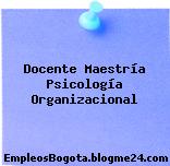 Docente – Maestría Psicología Organizacional