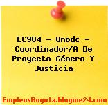 EC984 – Unodc – Coordinador/A De Proyecto Género Y Justicia