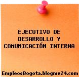 EJECUTIVO DE DESARROLLO Y COMUNICACIÓN INTERNA