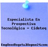 Especialista en Prospectiva Tecnológica Cideteq