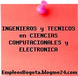 INGENIEROS y TECNICOS en CIENCIAS COMPUTACIONALES y ELECTRONICA