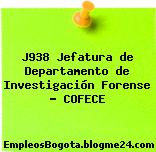 J938 Jefatura de Departamento de Investigación Forense – COFECE