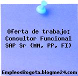 Oferta de trabajo: Consultor Funcional SAP Sr (MM, PP, FI)