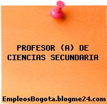 PROFESOR (A) DE CIENCIAS SECUNDARIA